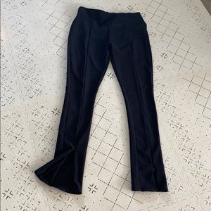 Black ribbed leggings